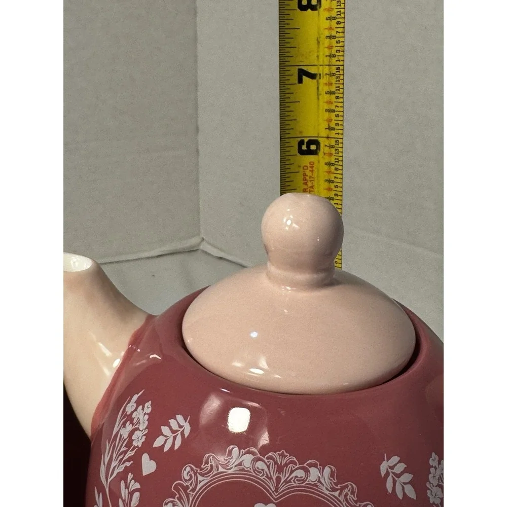Bridgerton Limited Edition Pink Cameo Design Stacked Romantic Teapot and Cup Set